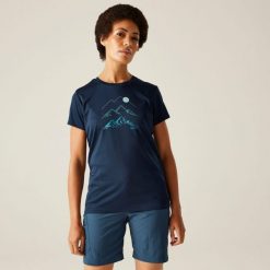 Koszulka turystyczna damska Fingal IX. Czerwone bluzki damskie Regatta, bez wzorów, z tkaniny, sportowe, bez kołnierzyka, bez ramiączek. Za 149.50 zł.