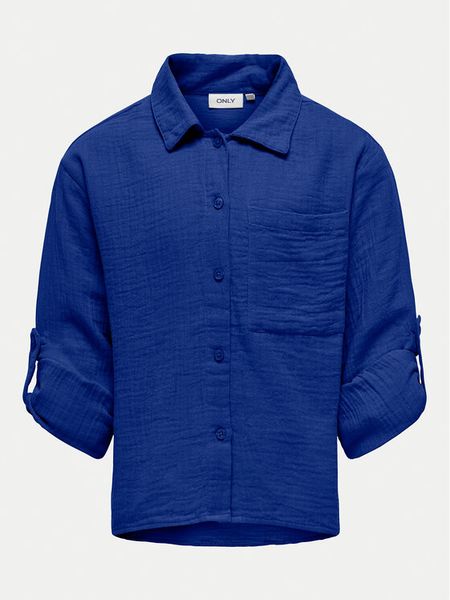 Kids ONLY Koszula Thyra 15325764 Niebieski Regular Fit. Niebieskie bluzki i koszule dziewczęce Kids Only, bez wzorów, z bawełny, bez kołnierzyka, bez ramiączek. Za 79.99 zł.