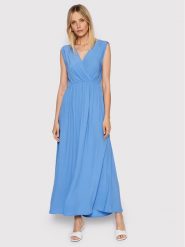 United Colors Of Benetton Sukienka codzienna 43A0DV01N Niebieski Regular Fit. Niebieskie sukienki damskie United Colors Of Benetton, bez wzorów, z wiskozy, bez ramiączek. Za 349.99 zł.