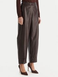 ACCESS FASHION Spodnie z imitacji skóry 54-5132-188 Brązowy Regular Fit. Brązowe sukienki damskie ACCESS FASHION, bez wzorów, ze skóry, wizytowe, bez ramiączek. Za 479.99 zł.