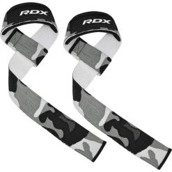 Paski do podnoszenia ciężarów RDX W1 Weight Training Wrist Straps. Szare paski damskie RDX SPORTS, bez wzorów. Za 49.99 zł.