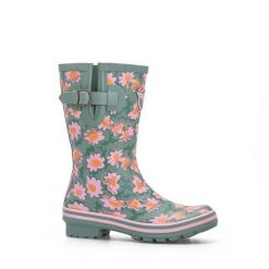 Kalosze damskie Rouchette Daisies. Zielone kalosze damskie ROUCHETTE, bez wzorów, z bawełny. Za 351.00 zł.