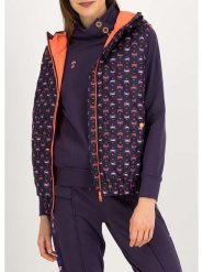 Blutsgeschwister Kamizelka pikowana w kolorze fioletowo-pomarańczowym rozmiar: M. Pomarańczowe kamizelki damskie Blutsgeschwister, m, bez wzorów, bez kaptura. Za 214.19 zł.