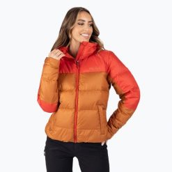 Kurtka puchowa damska Marmot Guides Down Hoody. Brązowe kurtki damskie Marmot, l, bez wzorów, z puchu, bez kaptura. Za 519.99 zł.