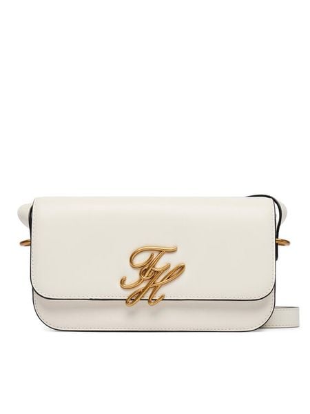 Tommy Hilfiger Torebka Th Script Flap Crossover AW0AW18399 Biały. Białe listonoszki damskie Tommy Hilfiger, bez wzorów, ze skóry, bez dodatków. Za 505.99 zł.