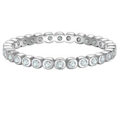 Glanzstücke München Pierscionek z Srebra Sterling w srebrze z Cyrkonia Pierścionki 1 ct Damski. Białe pierścionki damskie Glanzstücke München, z cyrkonią, srebrne. Za 239.99 zł.