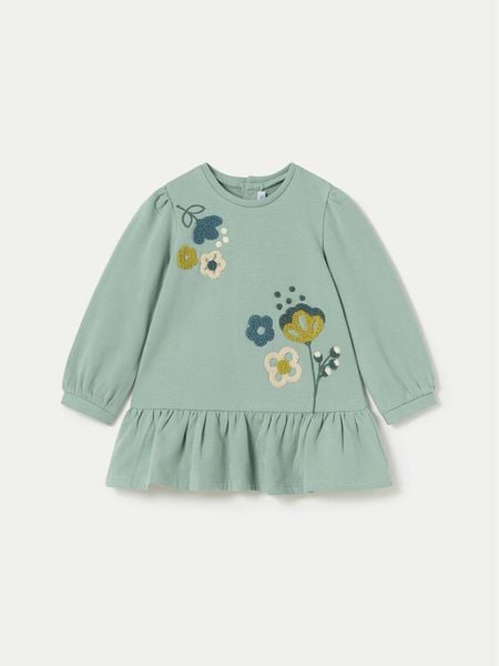 Mayoral Sukienka codzienna 2924 Zielony Regular Fit. Zielone sukienki dziewczęce Mayoral, bez wzorów, z bawełny, bez ramiączek, proste. Za 99.99 zł.