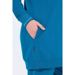 Damskie Bluza dresowa ozdobna lamówka oversize kaptur. Niebieskie bluzy damskie Ulla Popken, plus size, bez wzorów, z bawełny, bez kaptura. Za 174.99 zł.