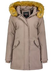 ANAPURNA Parka "Dinastiana" w kolorze szarobrązowym rozmiar: XXL. Brązowe parki damskie ANAPURNA, xxl, bez kaptura. Za 168.06 zł.
