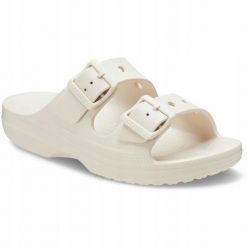 Klapki Dla Dorosłych Crocs Saturday. Brązowe klapki damskie Crocs, bez wzorów, z materiału, bez obcasa, bez zapięcia. Za 199.99 zł.
