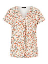 More & More Koszulka w kolorze biało-pomarańczowym rozmiar: 34. Białe koszulki damskie More & More, s, bez wzorów, z wiskozy, bez kołnierzyka, bez ramiączek. Za 37.30 zł.