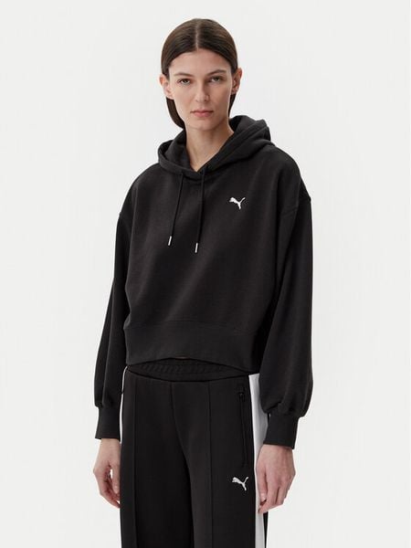Puma Bluza Ess 629746 Czarny Relaxed Fit. Czarne bluzy damskie Puma, l, bez wzorów, z bawełny, bez kaptura. Za 189.99 zł.