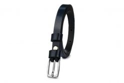 Beltimore skórzany damski pasek granatowy wąski U49 : Kolory - granatowy, Rozmiar pasków - r.90-105 cm. Niebieskie paski damskie bez wzorów. Za 43.99 zł.