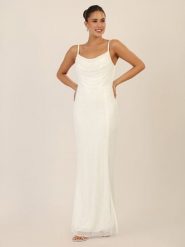 APART Sukienka w kolorze kremowym rozmiar: 44. Brązowe sukienki damskie Apart, bez wzorów, bez ramiączek. Za 556.99 zł.