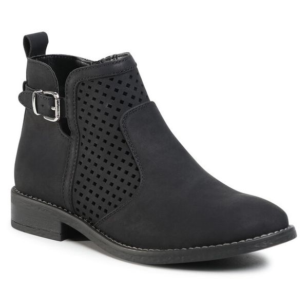 Botki Clara Barson. Czarne botki damskie Clara Barson, bez obcasa, na płaskiej podeszwie, bez zapięcia. Za 62.99 zł.