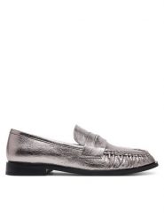 Badura Lordsy LILAC-SLT152SK Srebrny. Szare półbuty damskie Badura, bez wzorów, ze skóry, bez obcasa, bez zapięcia. Za 349.99 zł.