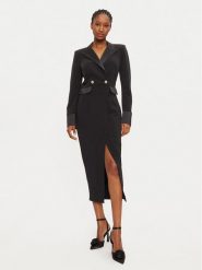 Babylon Sukienka koktajlowa E00725 Czarny Regular Fit. Czarne sukienki damskie Babylon, bez wzorów, z wiskozy, wizytowe, bez ramiączek. Za 899.99 zł.