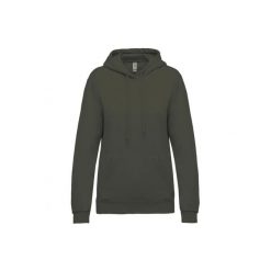 Bluza damska z kapturem Kariban. Brązowe bluzy damskie KARIBAN, s, bez wzorów, z bawełny, z kapturem. Za 181.00 zł.