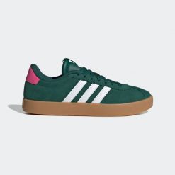 Buty damskie ADIDAS VL Court 3.0. Zielone obuwie sportowe damskie Adidas, z gumy, bez zapięcia, trekkingowe. Za 289.99 zł.