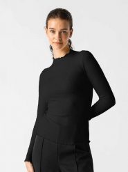 Les Lunes Koszulka "Fleur" w kolorze czarnym rozmiar: L. Czarne koszulki damskie Les Lunes, l, bez wzorów, z wiskozy, bez kołnierzyka, bez ramiączek. Za 152.99 zł.