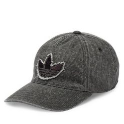 Czapka z daszkiem adidas. Czarne czapki z daszkiem damskie Adidas, bez wzorów, z denimu. Za 119.99 zł.