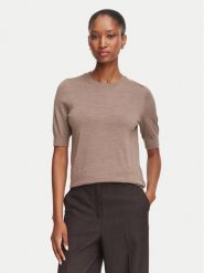 BOSS Sweter Farbella 50544996 Brązowy Slim Fit. Brązowe swetry klasyczne damskie Boss, s, z wełny, bez kołnierzyka. Za 679.99 zł.