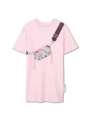 Marc Jacobs Sukienka codzienna W60541 Różowy Relaxed Fit. Czerwone sukienki dziewczęce Marc Jacobs, bez wzorów, z bawełny, bez ramiączek, proste. Za 249.99 zł.