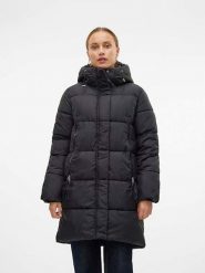 Vero Moda Płaszcz pikowany "Nova" w kolorze czarnym rozmiar: S. Czarne płaszcze damskie Vero Moda, s, bez wzorów, bez kaptura. Za 114.44 zł.