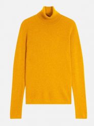 Perfect Cashmere Kaszmirowy golf "Ashley" w kolorze musztardowym rozmiar: S. Żółte golfy damskie Perfect Cashmere, s, bez wzorów, z kaszmiru, bez ramiączek. Za 359.32 zł.