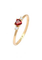 Elli Damskie pierścionek zaręczynowy serce z cyrkoniami z pozłacanego srebra próby 925 Sterling Silver Pierścionki 1 ct. Szare pierścionki damskie Elli, z cyrkonią, pozłacane. Za 178.99 zł.