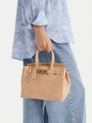 Nine West Torebka CEO-Lexa-LDA8378 Beżowy. Brązowe kuferki damskie Nine West, bez wzorów, z materiału, bez dodatków. Za 199.99 zł.