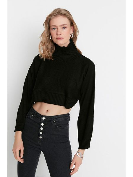 Trendyol Sweter w kolorze czarnym rozmiar: M. Czarne golfy damskie Trendyol, m, bez wzorów, bez ramiączek. Za 52.99 zł.