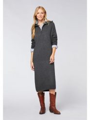 Polo Sylt Sukienka dzianinowa w kolorze antracytowym rozmiar: XL. Czarne sukienki damskie Polo Sylt, bez wzorów, z dzianiny, bez ramiączek. Za 158.84 zł.