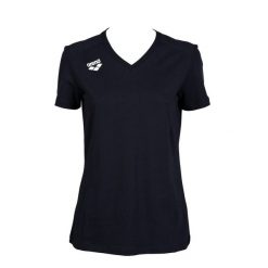 Koszulka damska Arena Team T-Shirt Panel. Czerwone koszulki damskie Arena, bez wzorów, z bawełny, bez ramiączek, do biegania. Za 99.00 zł.