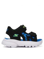 Skechers Sandały Razor Splash 406513N/BBLM Czarny. Czarne sandały chłopięce Skechers, z materiału, bez zapięcia. Za 99.99 zł.