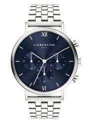 Liebeskind Chronograf w kolorze srebrno-granatowym rozmiar: onesize. Szare, analogowe zegarki damskie Liebeskind, ze stali. Za 483.17 zł.