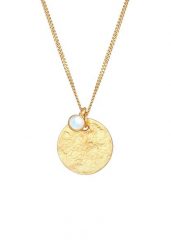 Elli Damski wisiorek Vintage Organic z kamieniem księżycowym w pozłacanym srebrze próby 925 Sterling Silver Naszyjniki 1 ct. Szare naszyjniki damskie Elli, z kamieniem księżycowym, pozłacane. Za 293.99 zł.