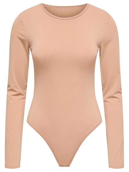 ONLY Body Frida 15343926 Beżowy Slim Fit. Brązowe body i gorsety Only, bez wzorów, z syntetyku. Za 69.99 zł.