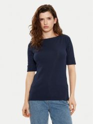 Lauren Ralph Lauren Bluzka 200654963 Granatowy Regular Fit. Niebieskie bluzki damskie Lauren Ralph Lauren, xxl, bez wzorów, z bawełny, bez kołnierzyka, bez ramiączek. Za 219.99 zł.