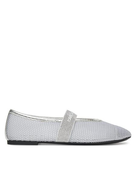 KARL LAGERFELD Baleriny KL40125 Srebrny. Szare balerinki damskie KARL LAGERFELD, bez wzorów, z materiału. Za 369.99 zł.