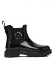 KARL LAGERFELD Kalosze KL47140 Czarny. Czarne kalosze damskie KARL LAGERFELD, bez wzorów, z syntetyku. Za 579.99 zł.