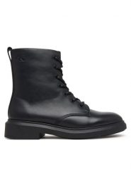 Calvin Klein Trzewiki Sporty Boot Lace Up Lth HW0HW03188 Czarny. Czarne botki damskie Calvin Klein, ze skóry, sportowe, bez obcasa, na płaskiej podeszwie, bez zapięcia. Za 699.99 zł.