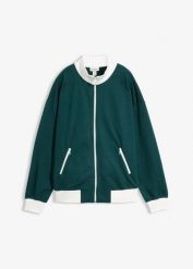 Rozpinana bluza dresowa z czystej bawełny organicznej. Białe bluzy damskie bonprix, bez wzorów, z bawełny, bez kaptura. Za 144.99 zł.