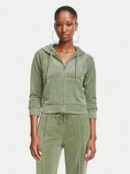 Juicy Couture Bluza Madison JCWA122001 Zielony ciemny Slim Fit. Zielone bluzy damskie Juicy Couture, s, bez wzorów, z syntetyku, bez kaptura. Za 407.99 zł.
