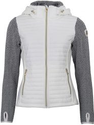 Peak Mountain Kurtka polarowa "Andomo" w kolorze biało-szarym rozmiar: XXL. Białe kurtki damskie Peak Mountain, xxl, bez wzorów, z polaru, bez kaptura. Za 260.99 zł.