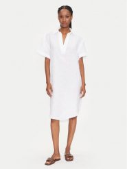 Gant Sukienka letnia 4503433 Biały Relaxed Fit. Białe sukienki damskie Gant, bez wzorów, ze lnu, bez ramiączek. Za 489.99 zł.