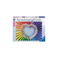 Ravensburger 1000 ElementÓw Kolorowe Serce. Szare bez kategorii Ravensburger, w kolorowe wzory. Za 43.19 zł.