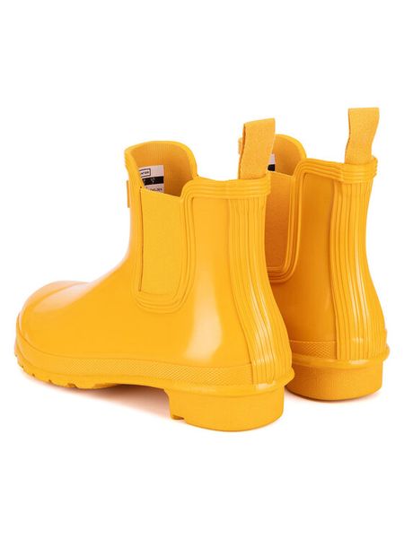 Hunter Kalosze WFS2078RGL Żółty. Żółte kalosze damskie Hunter, bez wzorów, z kauczuku. Za 399.99 zł.