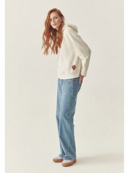 TATUUM Bluza w kolorze biało-czerwonym rozmiar: S. Białe bluzy damskie TATUUM, s, bez wzorów, z kapturem. Za 184.46 zł.