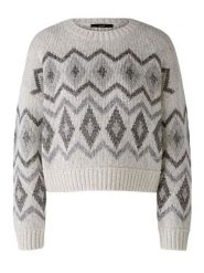 Oui Sweter w kolorze szarym rozmiar: 42. Szare swetry klasyczne damskie Oui, bez kołnierzyka. Za 173.99 zł.